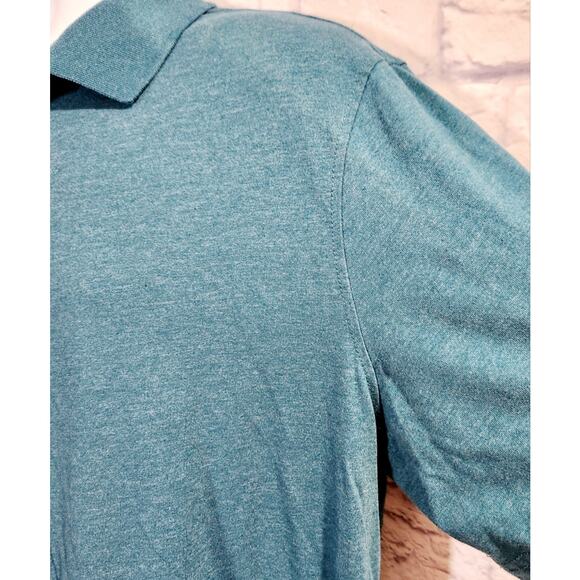 St John's Bay Teal Legacy Polo Large Short Sleeves Lightweight Soft Tagless - Picture 2 of 4